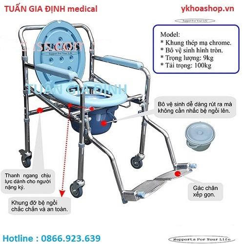 Ghế Bô Có Bánh Xe + Gác Chân